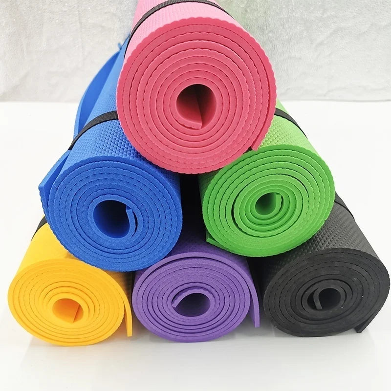 Extra Thick 183cmX61cm Yoga Mats Non-slip Exercise Mat Fitness Tasteless Pilates Workout Gym Mats with Bandage Sports Fitness