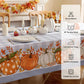 Thanksgiving Autumn Harvest Pumpkin Buffalo Plaid Rectangle Tablecloth Holiday Party Decor Reusable Tablecloth Party Supplies