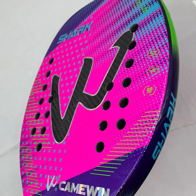 3K Camewin Beach Tennis Racket Full Carbon Fiber Rough Surface Outdoor Sports Racket For Men Women Adult Senior Player 2024 New