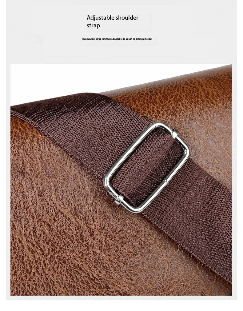 Luxury Brand Men Shoulder Bag For IPAD Leather Business Handbag Men Messenger Bag Large Side Sling Bag Fashion Man Crossbody Bag