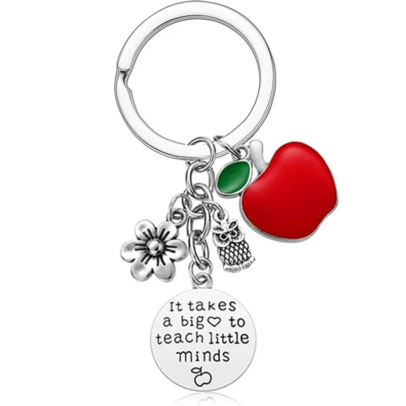 6/8pcs Teacher Keychain Teacher Appreciation Gifts Birthday Valentine's Day Christmas Gifts for Teachers Thank You Gifts