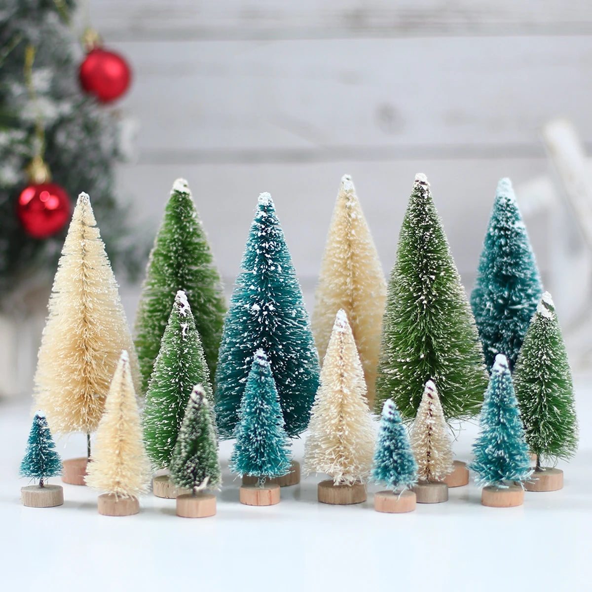 Mini Artificial Christmas Tree Christmas Decorations for Home 2024 Small Sisal Xmas Ornaments Navidad New Year Table Decor 2025