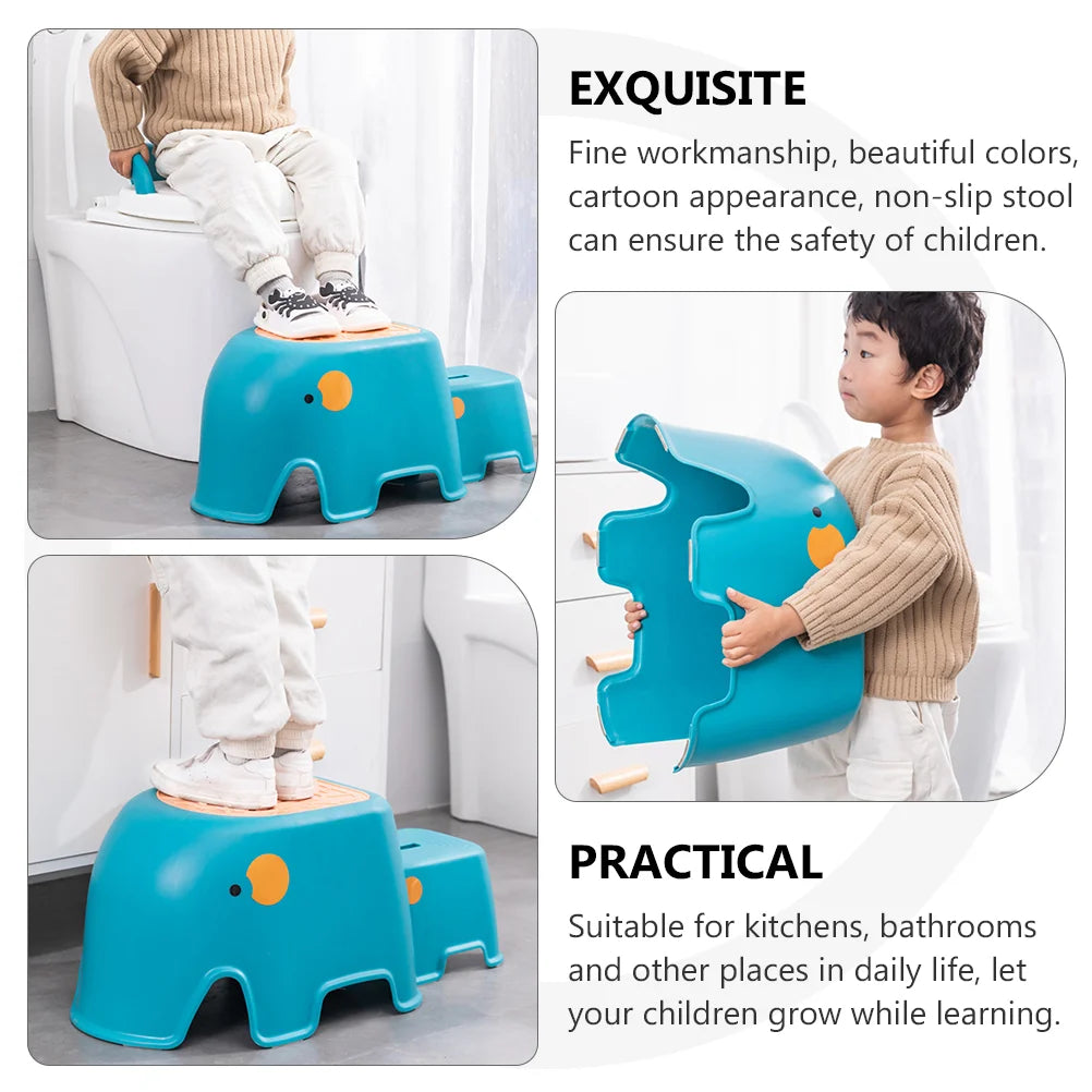 Toddler Step Children's Stool FootChildren's Stool Children's Bathroom Safety Kitchen Friction Cartoon Design Home Steps Baby