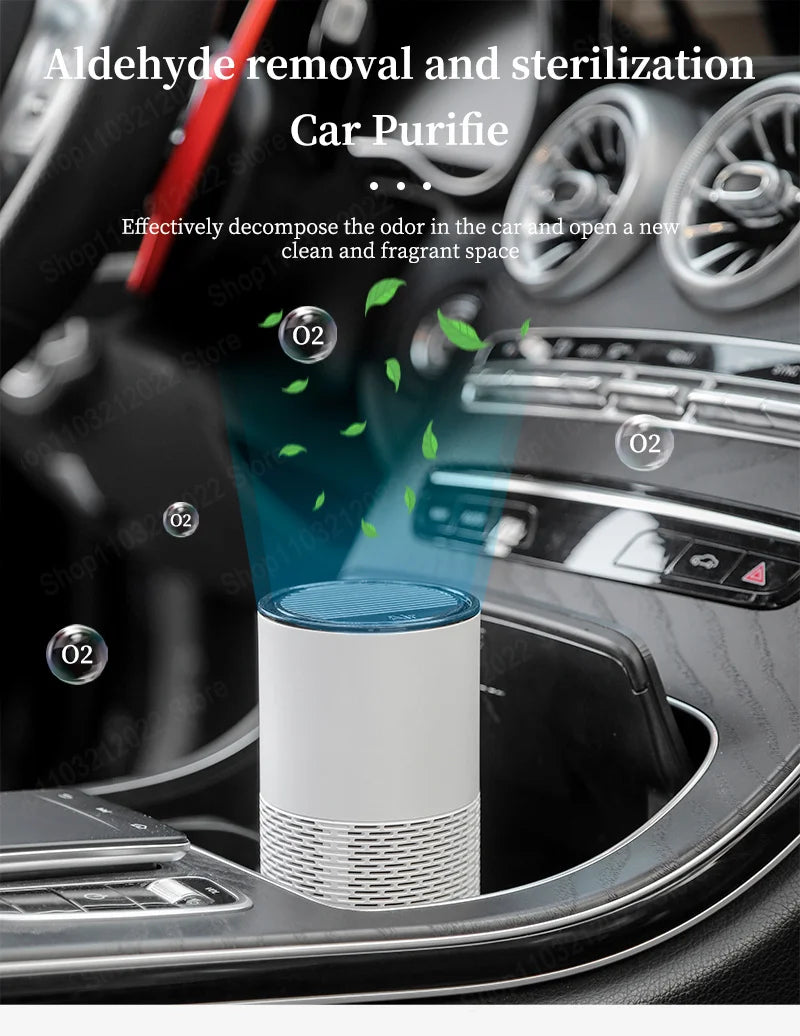 Xiaomi Youpin Car Air Purifier Desktop Filter Negative Ion Sterilization Odor Removal Air Freshener Purification Closet Mini