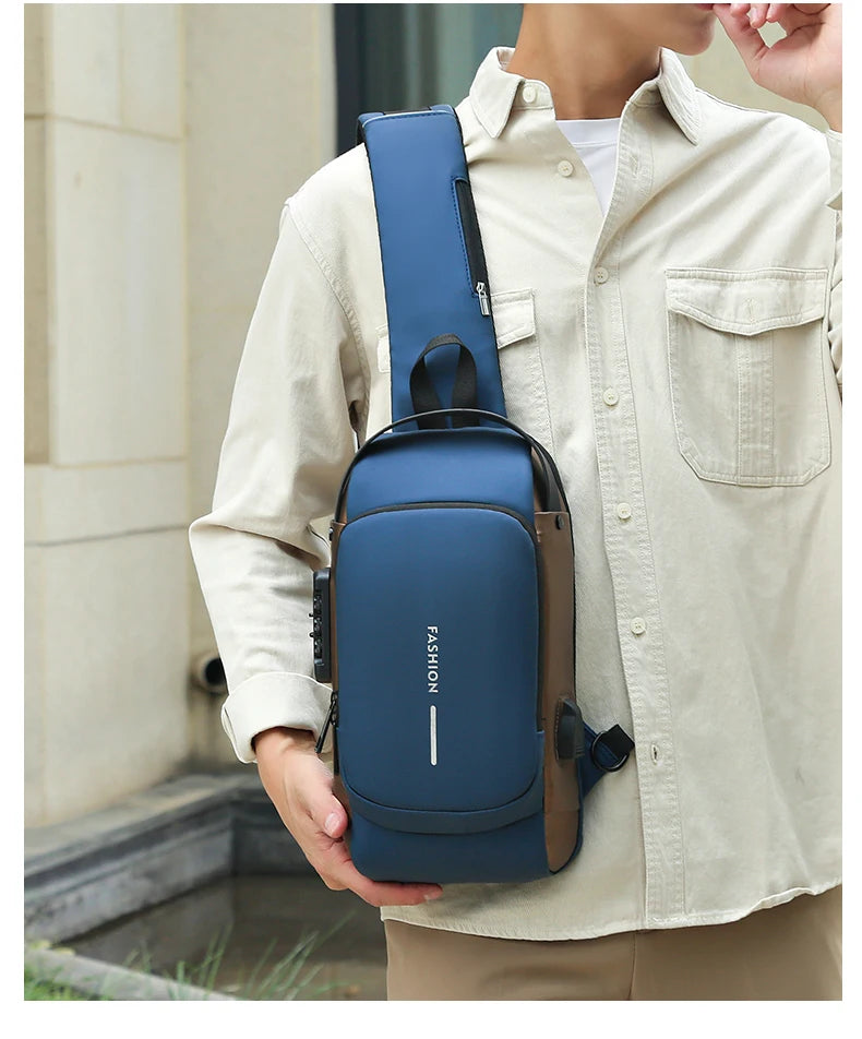 Fashion Men's Chest Bag Waist Packs High Quality Oxford Crossbody Bag Chest Pack Anti-theft Design Men's Handbag Shoulder Bag