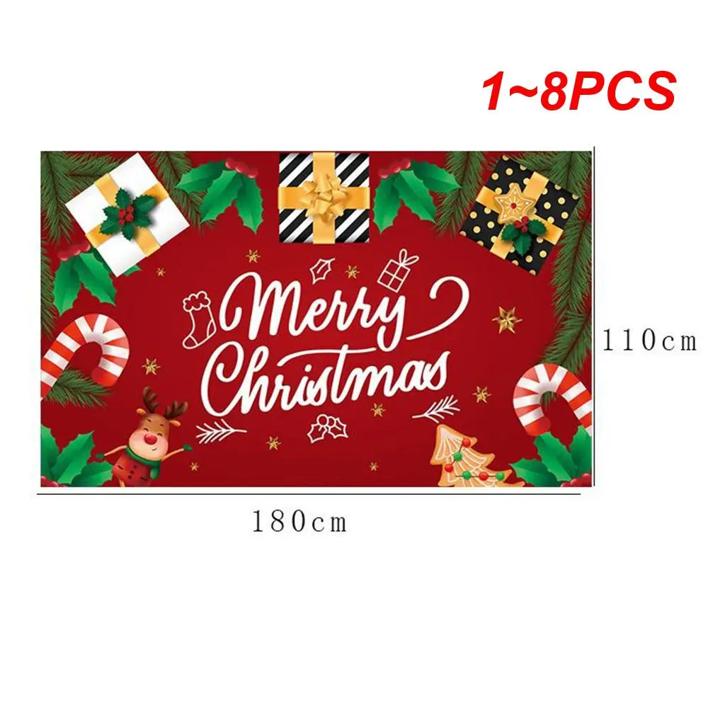 1~8PCS Photo Decoration Take Pictures Holidays Outdoor Indoor Party Christmas Decoration Supplies Essential Banner Background