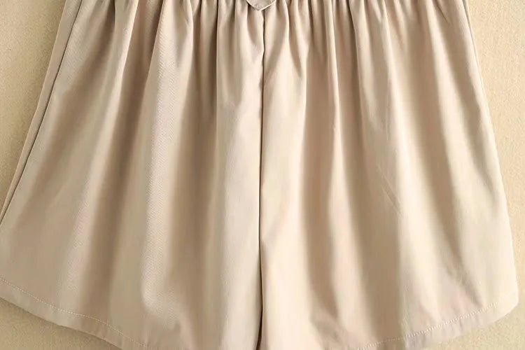 Plus Size Clothes For Women Summer Shorts High Waist Elastic Waist With Zippered Wide Leg Drooping Pleated Pants Large Size Pant