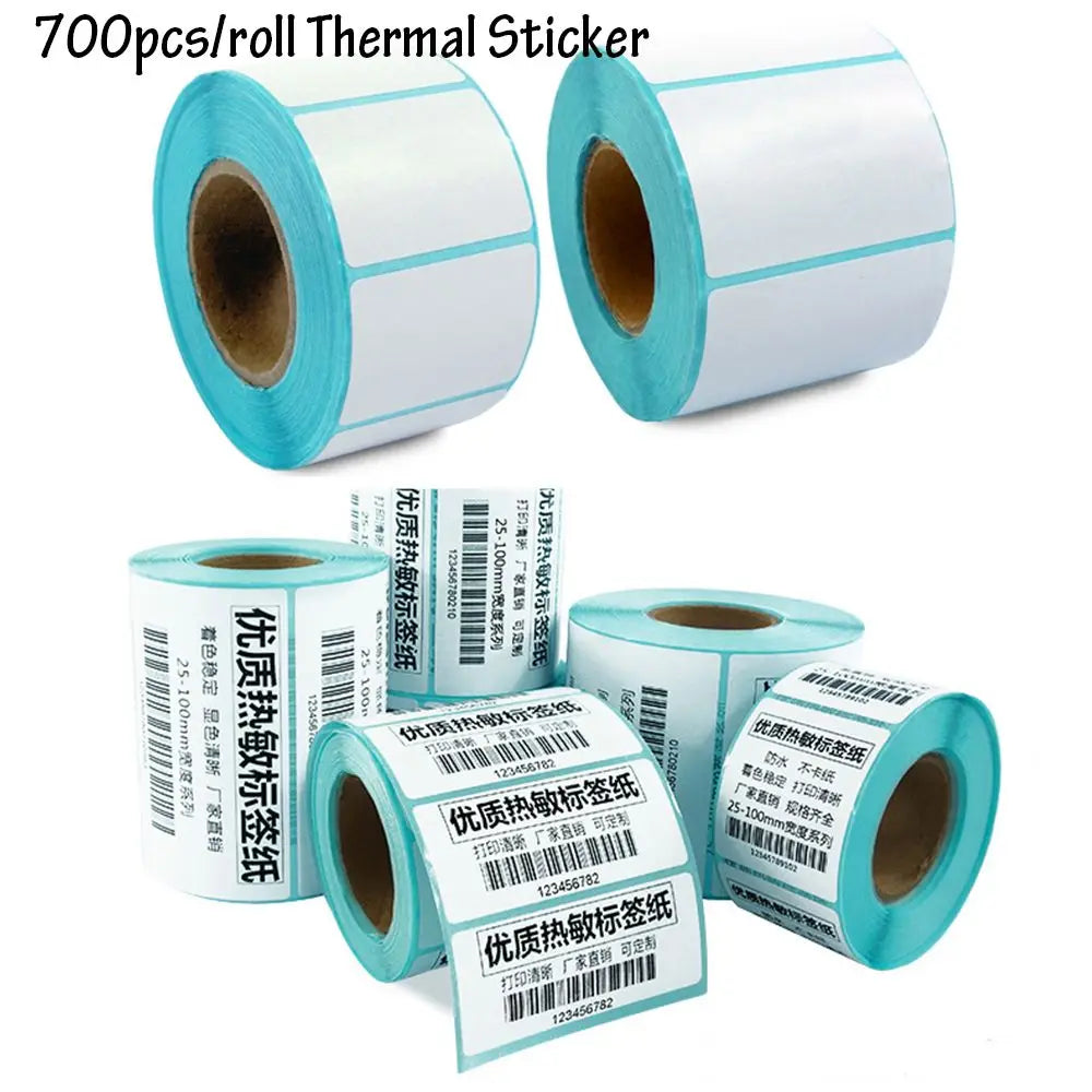 700pcs/Roll 30*20 40*20 40*30 50*30 60*40mm Adhesive Thermal Label Sticker Paper Waterproof Supermarket Price Label Direct Print