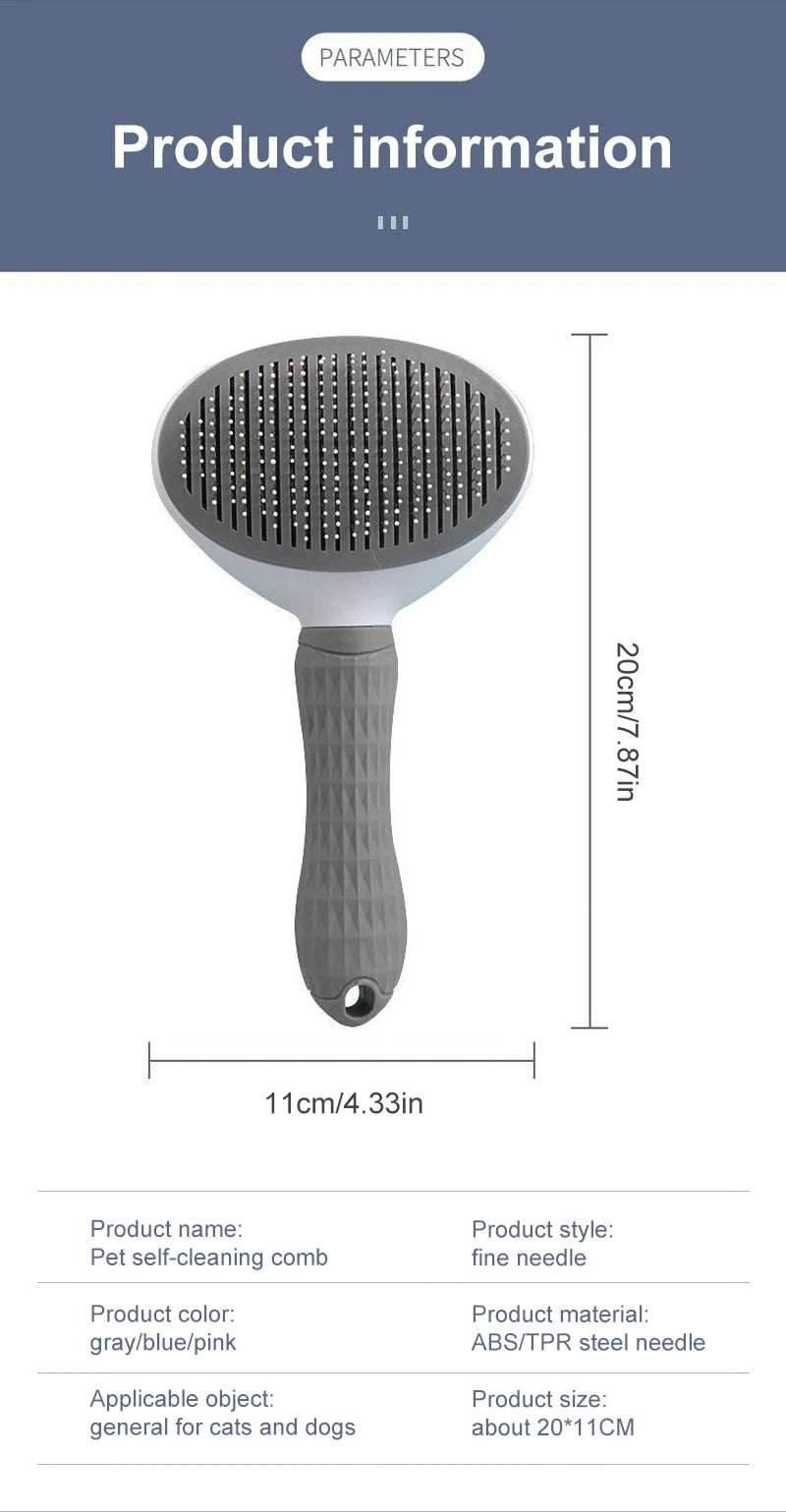 Dog Hair Remover Brush Cat Dog Hair Grooming And Care Comb For Long Hair Dog Pet Removes Hairs Cleaning Bath Brush Dog Supplies