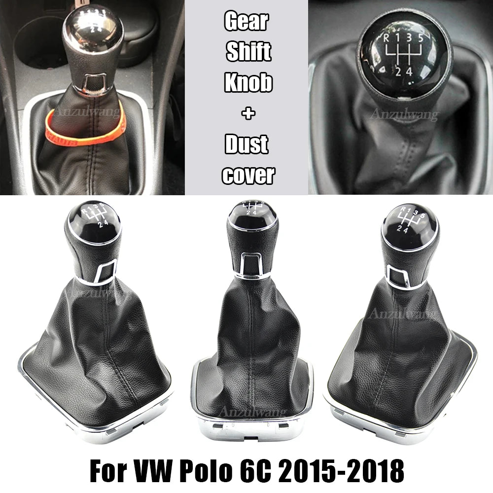 适用于大众大众 Polo 6C 2015 2016 2017 2018 汽车造型全新手动 5 速变速杆换档旋钮