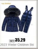 Children Winter Down Jacket Boy toddler girl clothes Thick Warm Hooded faux fur Coat Kids Parka spring Teen clothing Outerwear