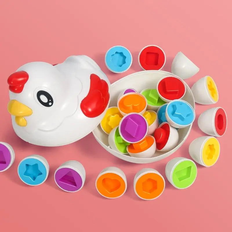 Baby Learning Educational Toy Smart Egg Toy Games Shape Matching Sorters Toys Montessori Eggs Toys For Kids Children 2 3 4 Years