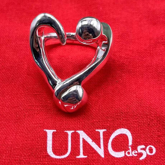 2023 UNode50 Latest Hot Selling Spanish Fashion Geometric Heart Exquisite High Quality Ring Holiday Gift Pack