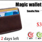 New Thin Genuine Leather Mini Wallet Slim Bank Credit Card Holder Men's Business Small ID Case For Man Purse 6 Slots Cardholder