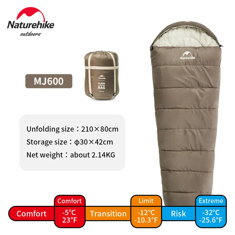 Naturehike Outdoor Ultralight Sleeping Bag High Quality Fluffy Down Sleeping Bag Camping  Sleeping Bag Portable Durable 3 Season