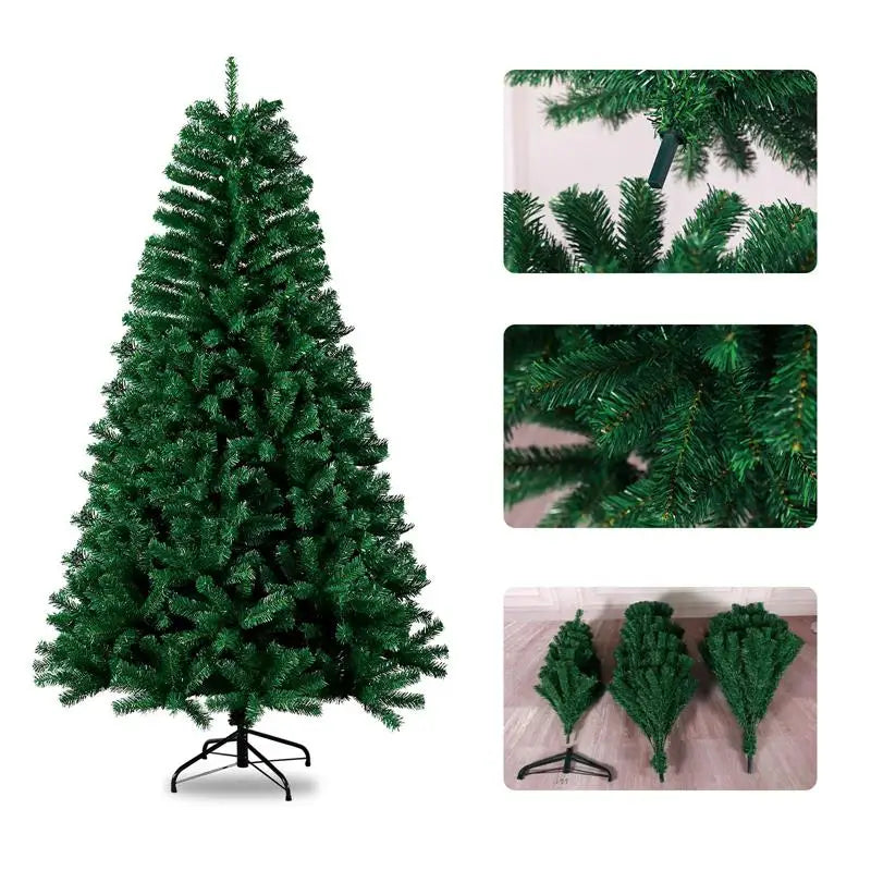 1.5m 1.8m 2.1m Encryption Green PVC Large Christmas Tree Christmas Decoration 2024 New Year Home Party Scene Decoration