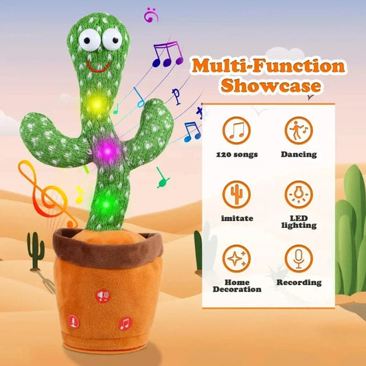 Dancing Talking Cactus Toys Birthday Present Dancing Cactus Electronic Plush Toy Home Decoration for Children Xmas Gifts