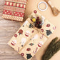 Christmas Kraft Wrapping Paper Checkered Xmas Tree Santa Claus Pattern Gift Packaging Party Christmas Diy Decoration Paperboard