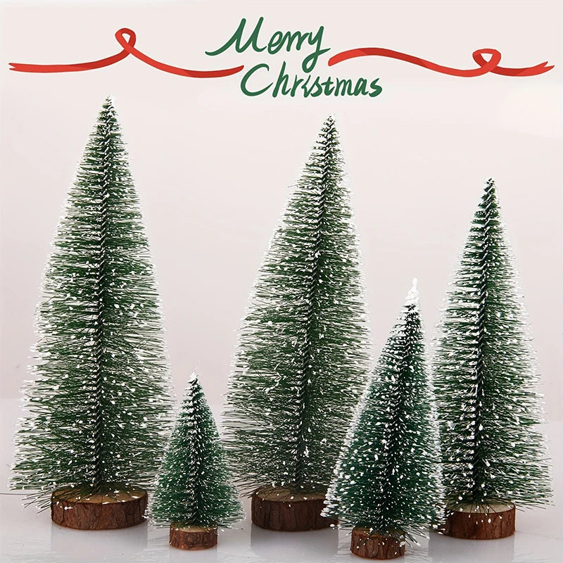 Christmas Decoration Xmas Tree Small Cedar Pine For Home Room Decor Halloween Party New Year 2024 Navidad Ornaments Accessories