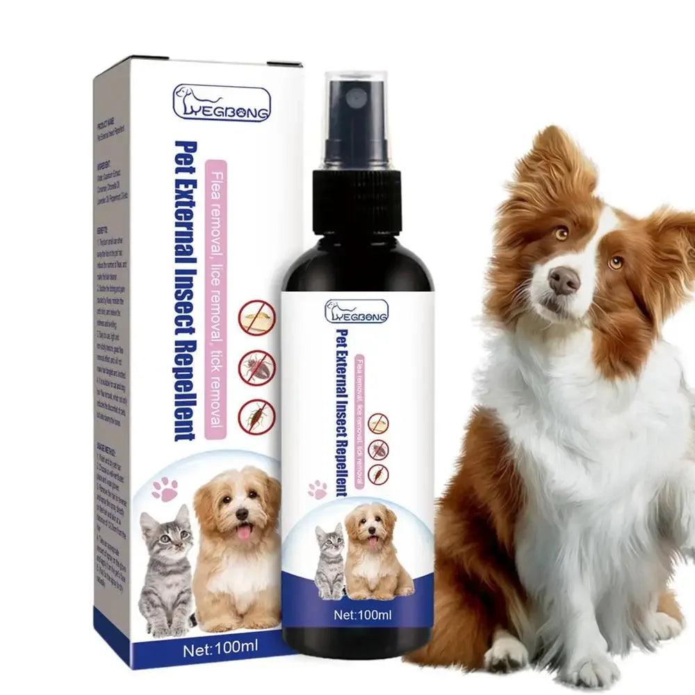 100ml Pet Dog Cat Anti Flea Drops Insectcide Flea Lice Insect Safe for Home and Cats Dogs Prevent Ticks