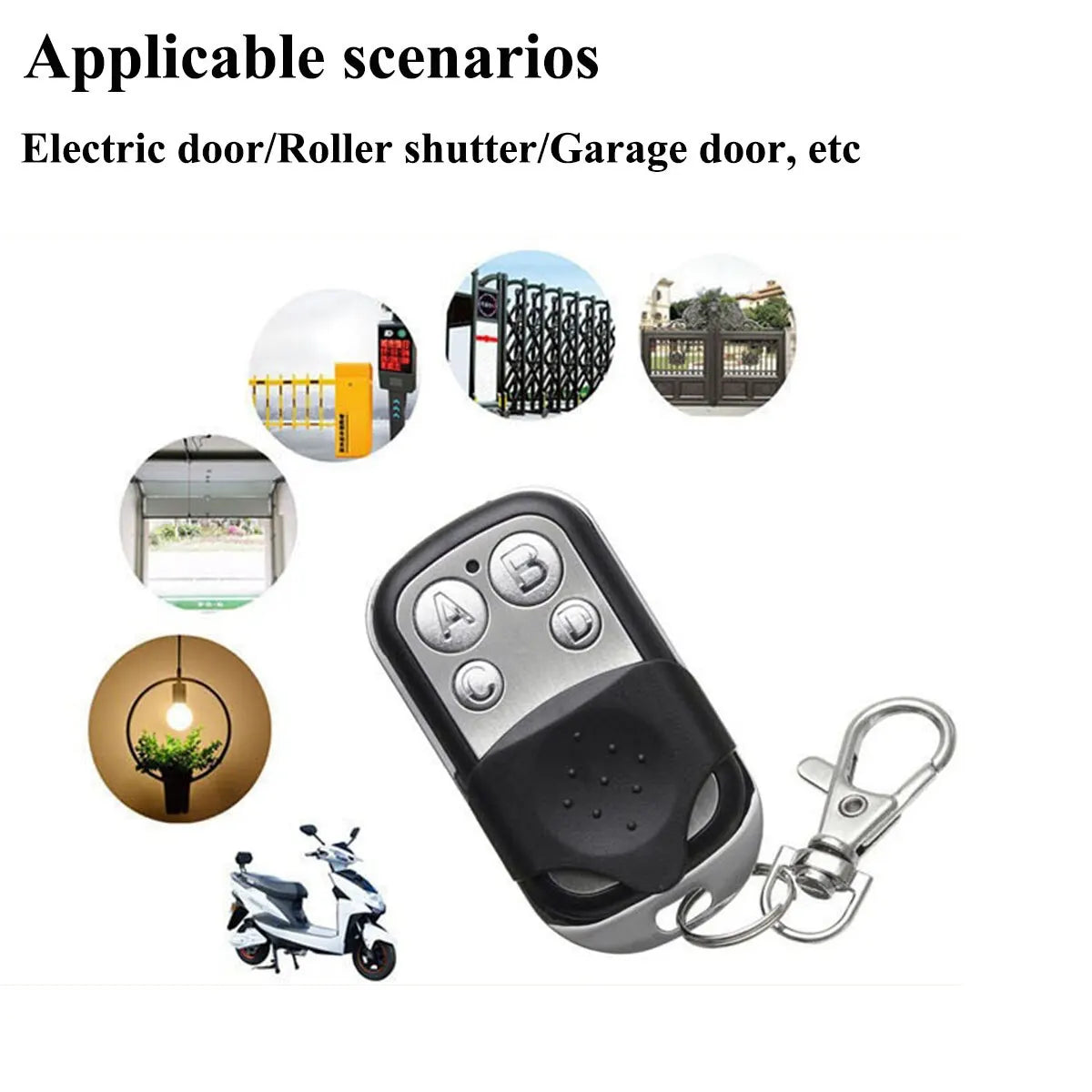 433MHz Remote Control 4CH Car Key Garage Door Gate Opener Duplicator Universal Copy Garage Door Car CAME RemotesC