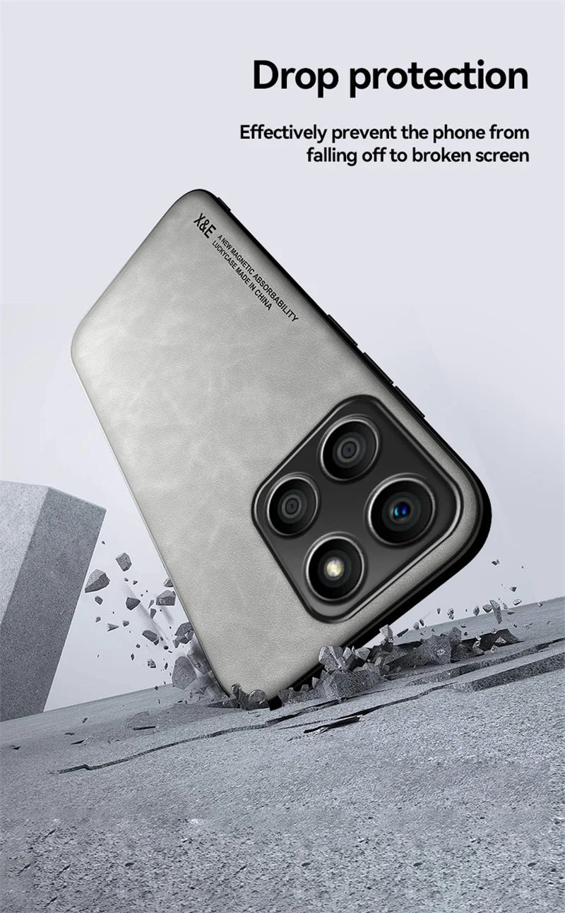 Shockproof Case for Honor X8b X6b X8a 5G Protective Cover Built-in Magnetic Suction Car Holder Coque Funda Capa