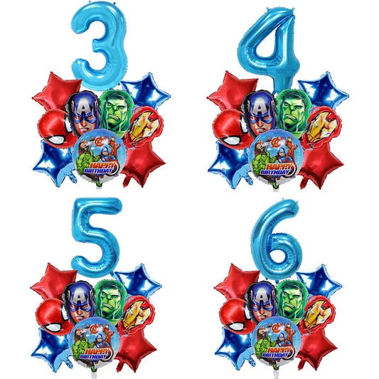 New Marvel Birthday Party Decorations Boy Avengers Theme SuperHero Balloons Deco Tableware Set Backdrop Happy Supplies For Kids