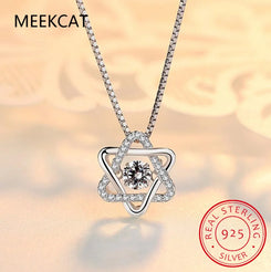 Mothers Days Gifts Star Of David 3ct Moissanite Necklace Pendant For Women Certified Silver 925 Jewelry 2023 Trending MP