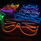 Transparent rice nail style luminous glasses LED flashing glasses EL cold light glasses nightclub jumping performance cheerin