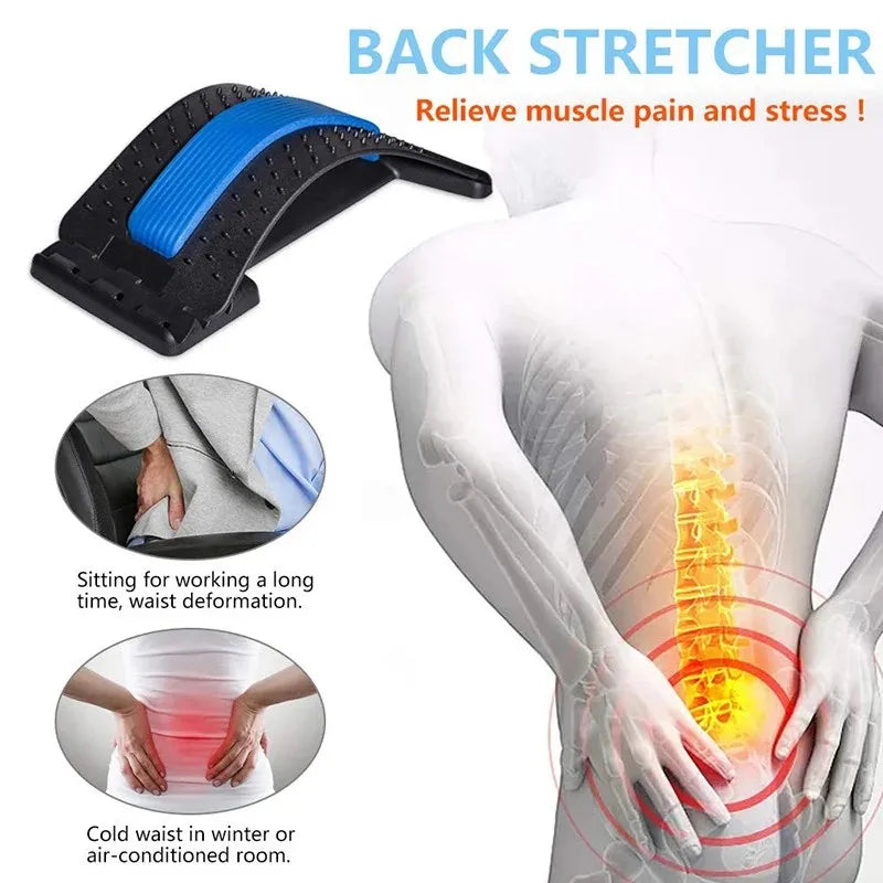 Lumbar Soothing Device, Lumbar Stretching Massager, Yoga Spine Correction, Hump Back Exercise and Stretching Equipment