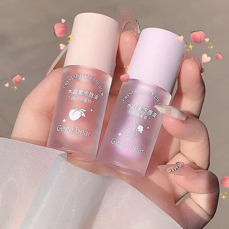 Crystal Jelly Lip Oil Hydrating Plumping Lip Coat Lipstick Moisturizing Mirror Lip Gloss Clear Lip Plumper Cosmetics Makeup