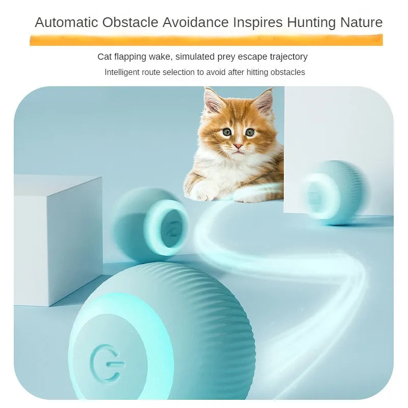 Automatic Moving Cats Toy Interactive Ball Rechargeable Rolling Electric Ball Home Pet  Accessories Things for  Supplies