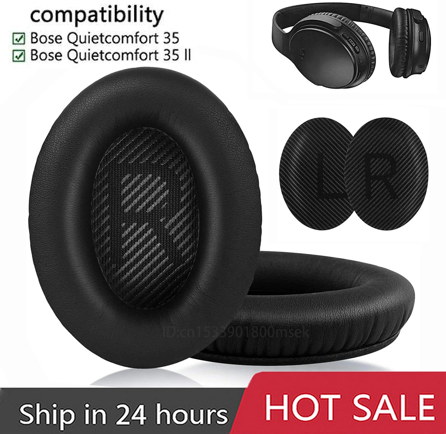 适用于 Bose Quietcomfort 35/QC35 ii/QC15/QC25/QC35/QC2/AE2/AE2i SoundLink SoundTrue 耳机的耳垫更换