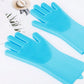 Pet Dog bath gloves Cat brush silicone bath massage brush artifact dog rub bath supplies Daquan clean  Pet items