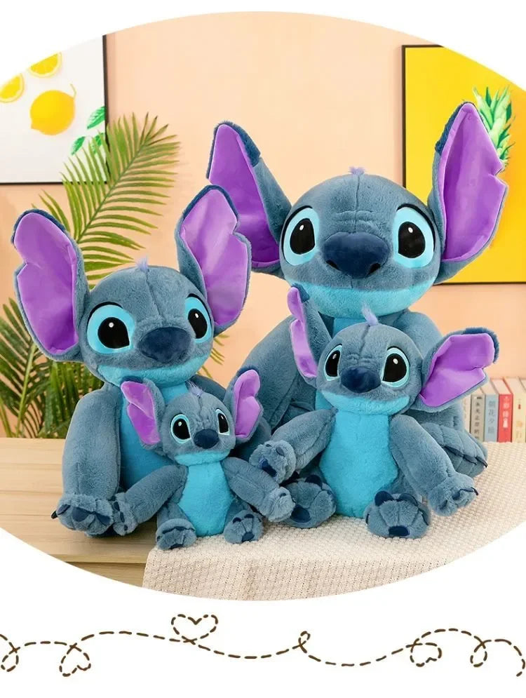 Disney Giant Size Lilo&stitch Plush Stuffed Doll Cartoon Kawaii Animal Couple Sleeping Pillow Softmaterial Toy For Children Gift