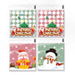 100pcs Christmas Cookie Candy Bags Self Adhesive Gift Packaging Biscuit Snack Bag New Year 2024 Noel Navidad Xmas Party decor