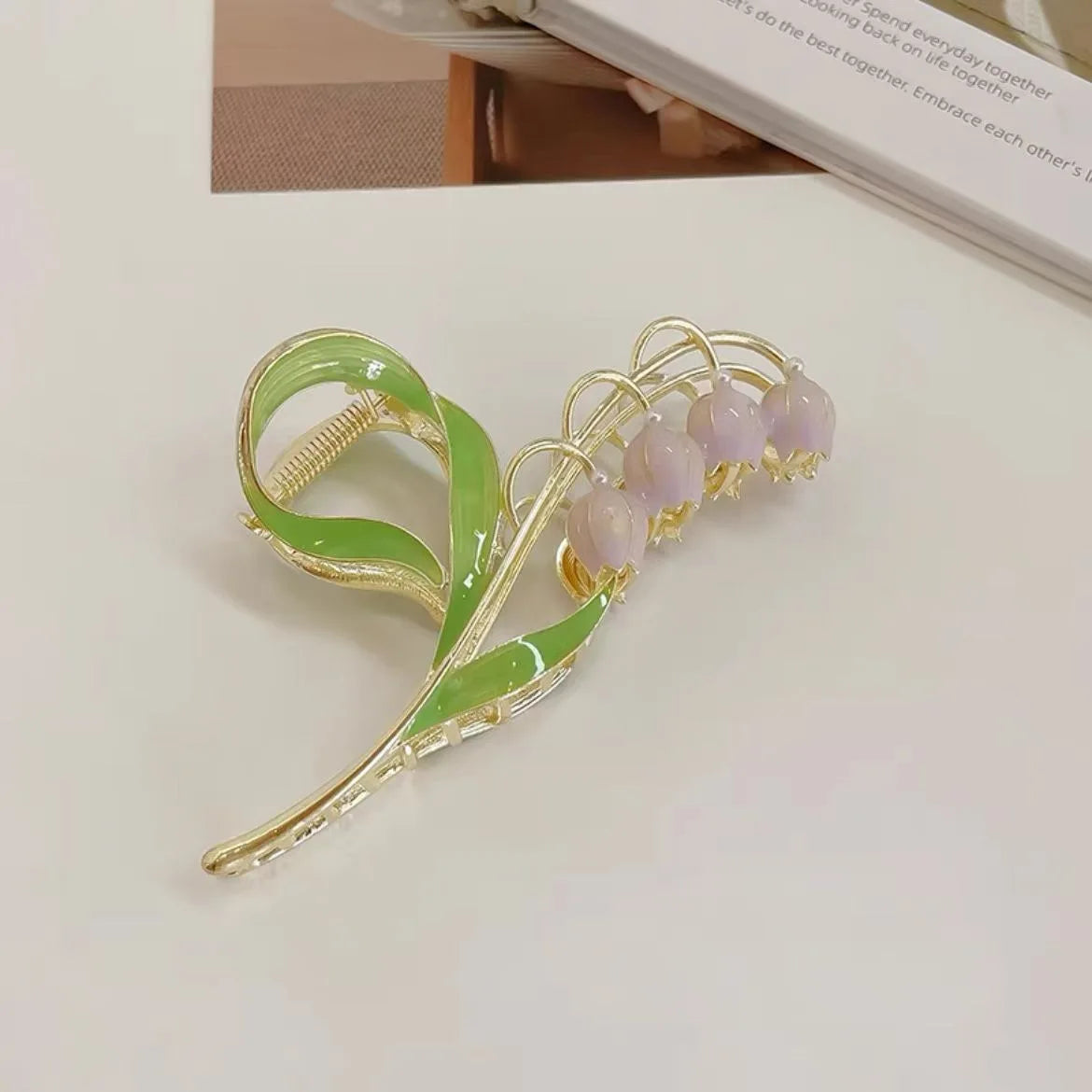 Spring Popular Hand-painted Oil Flower Hair Clip, Sweet and Girlish Temperament, Hair Clip on the Back of the Head