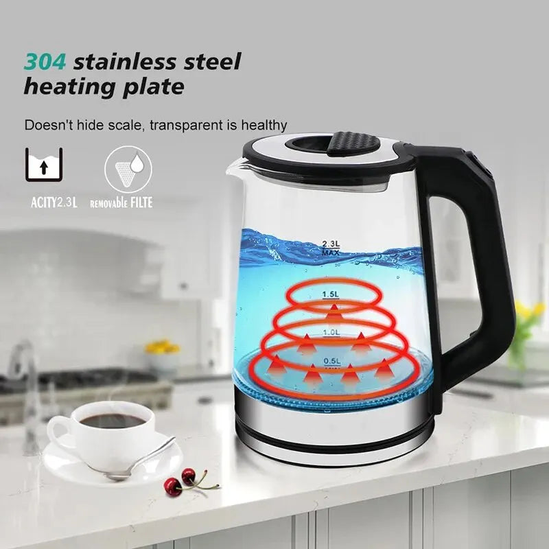 Electric Kettle 2.3L/77.78oz 220V1500W Boiling Dry Protection.Automatic Boiling Shutdown ST-0103