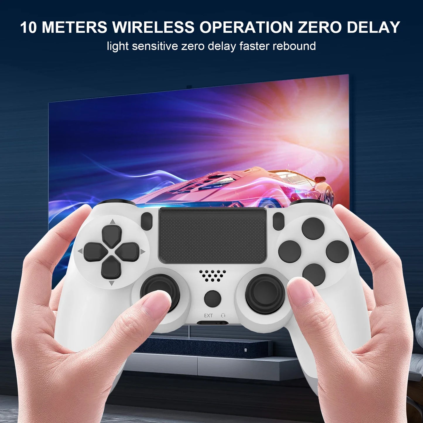 Wireless Game Controller Bluetooth No-Delay Gamepad For PS4 PS3 Console Six-Axis Dual Vibration PC Gaming Joystick With Touchpad