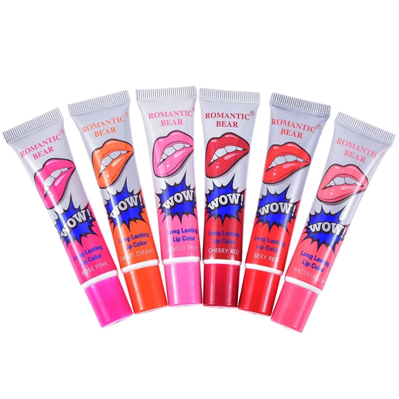 6 Color Peel Off Liquid Lipstick Long Lasting Tear Lipstick Lip Gloss Women Sexy Makeup Tear Pull Lips Mask Cosmetics Waterproof