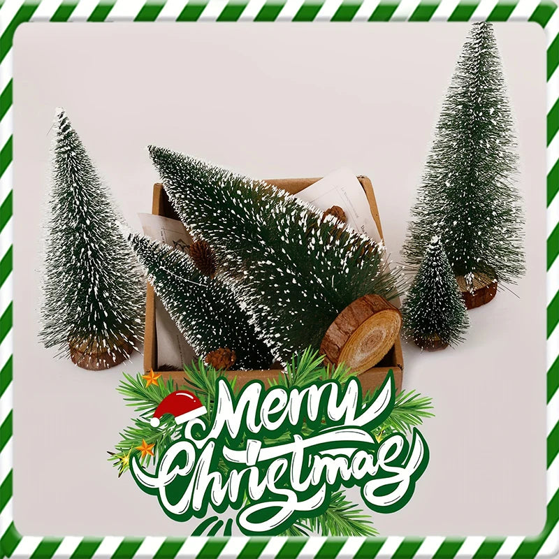 Christmas Decoration Xmas Tree Small Cedar Pine For Home Room Decor Halloween Party New Year 2024 Navidad Ornaments Accessories