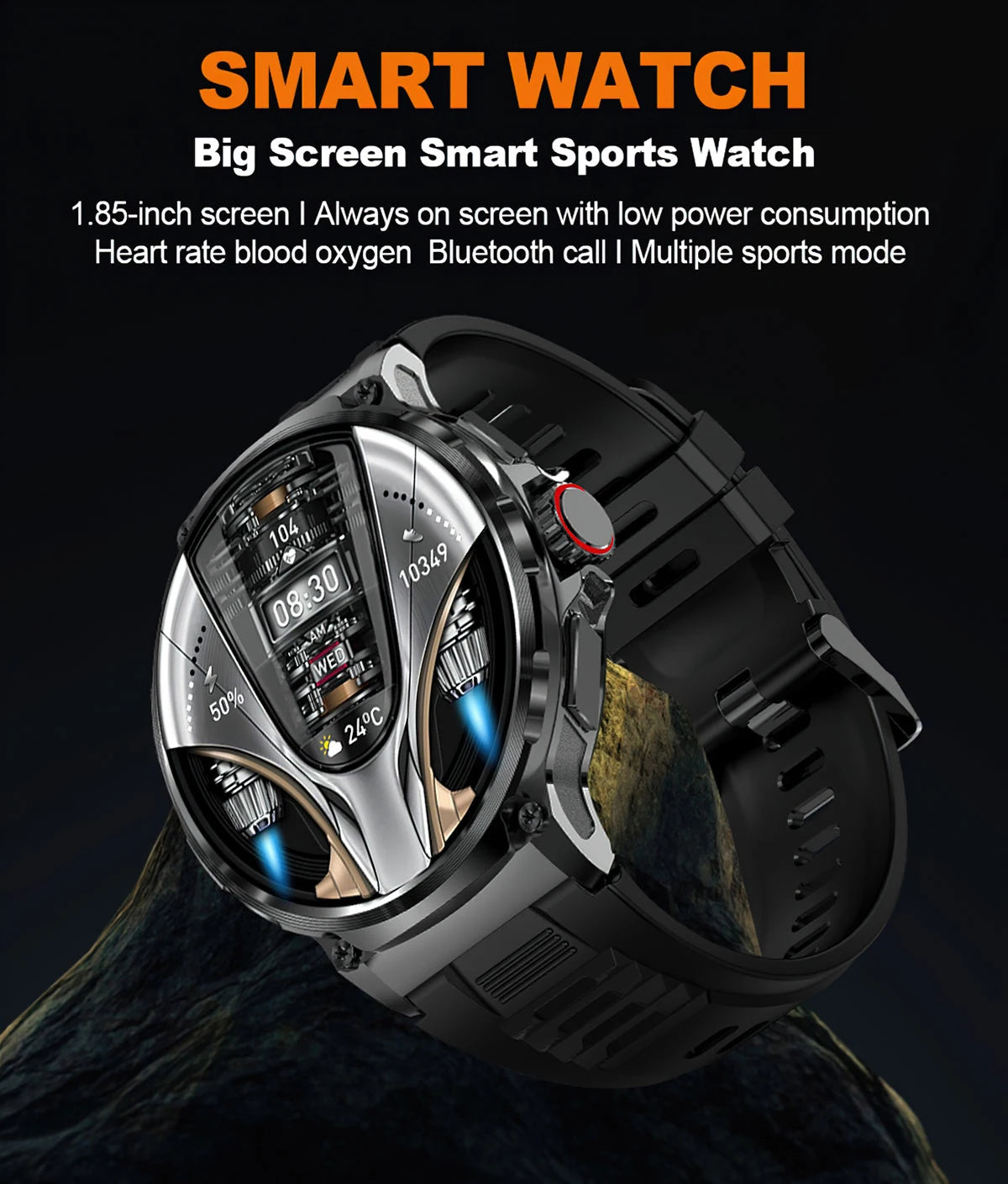 Bulbusbow 1.85-Inch Ultra HD Smart Watch with GPS and Bluetooth Call - Your Ultimate Sports Fitness Companion