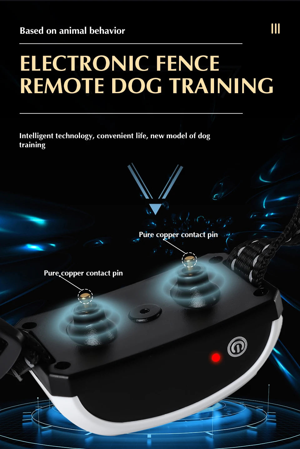 Dog Wireless Electric Fence & Training Collar 2 in 1 Shock Vibration Beep for All Puppy Invisible fence barrier for Pet Safe