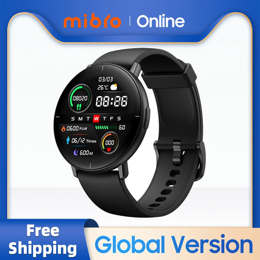 Mibro Lite Watch Global Version 1.3Inch AMOLED HD Screen Waterproof Bluetooth Man Woman Sport Smartwatch iOS Android Compatible