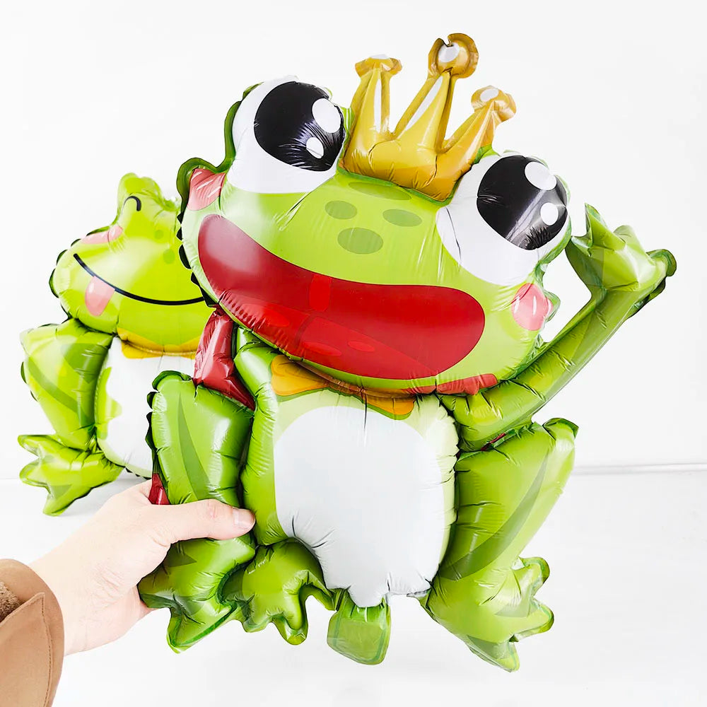 10pcs Green Frog Foil Balloon Cartoon Animal Balloon Horse Cow Balloon Mini Duck Balloon Kids Birthday Baby Shower Decor Supplie