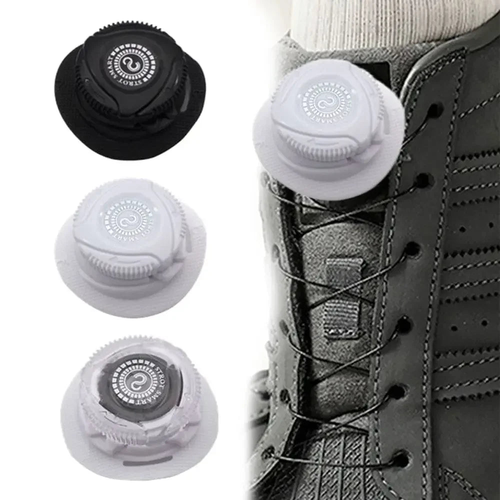 1 Pair Automatic Buckle Rope Sneaker ShoeLaces Quick Lock Shoestring No Tie Shoe Laces for Sneaker Casual Shoes Running Shoes