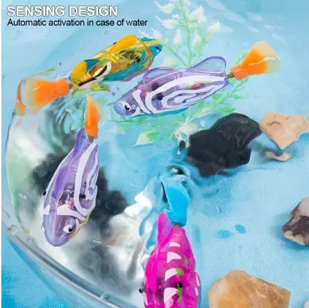 Pet Cat Interactive Electronic Fish Toy for Indoor Play Swimming Robot Fish Toy Cat and Dog with Led Light Pet Toys