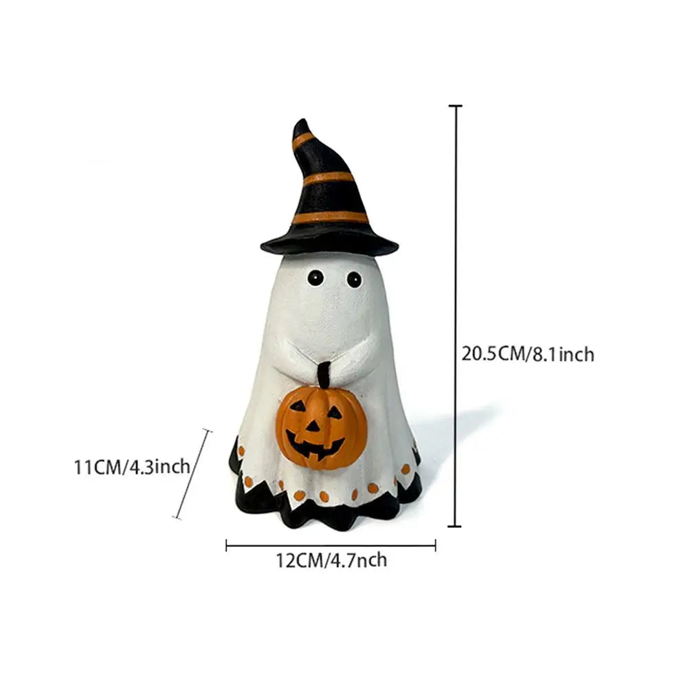 Halloween Resin Ornaments Ghost Pumpkin Gifts Helloween Decoration Halloween Miniature Pumpkin Figurines Adornments for Home