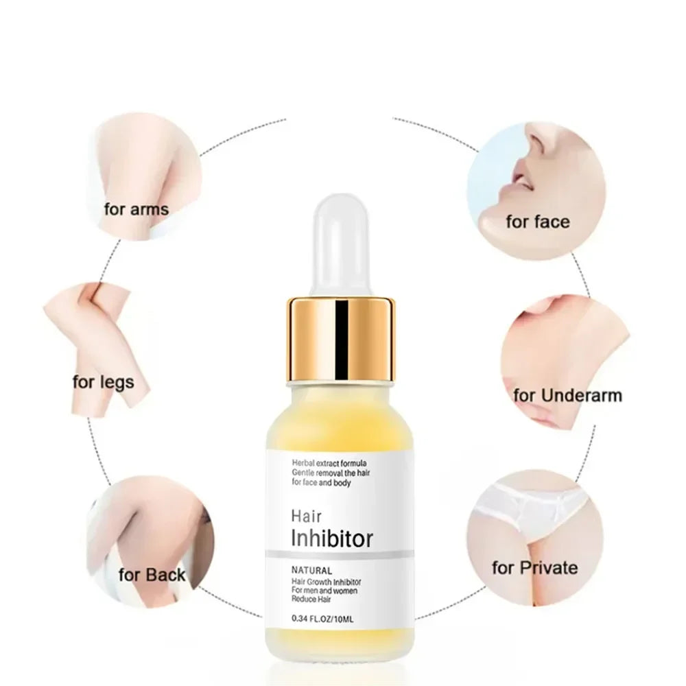 New Permanent Hair Inhibition Woman Serum Painless Hair Powerful Fast Restrain Armpit Legs Arms Hair Growth Inhibitor Depilatory