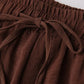 Summer Thin Ice Silk Shorts Women 2024 New Plus Size Elastic High Waist Loose Wide Leg Knee Pants